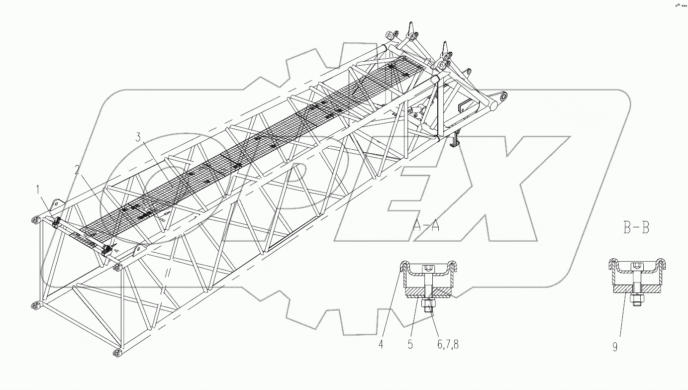  MAIN BOOM HEAD ATTACHMENTS ASSEMBLY D00663300102600001Y