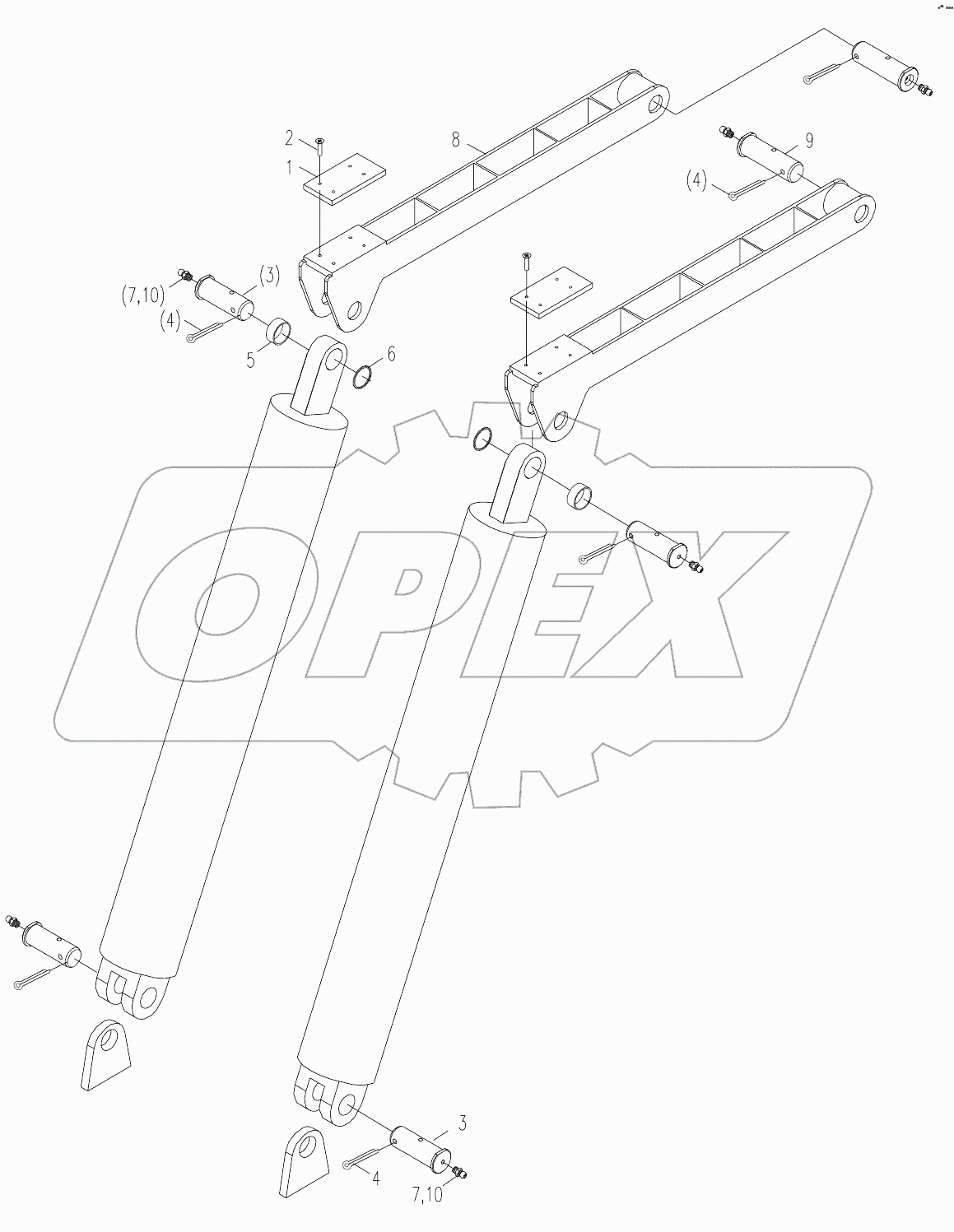  A-FRAME ERECTION MECHANISM ASSEMBLY D00663301900000002Y
