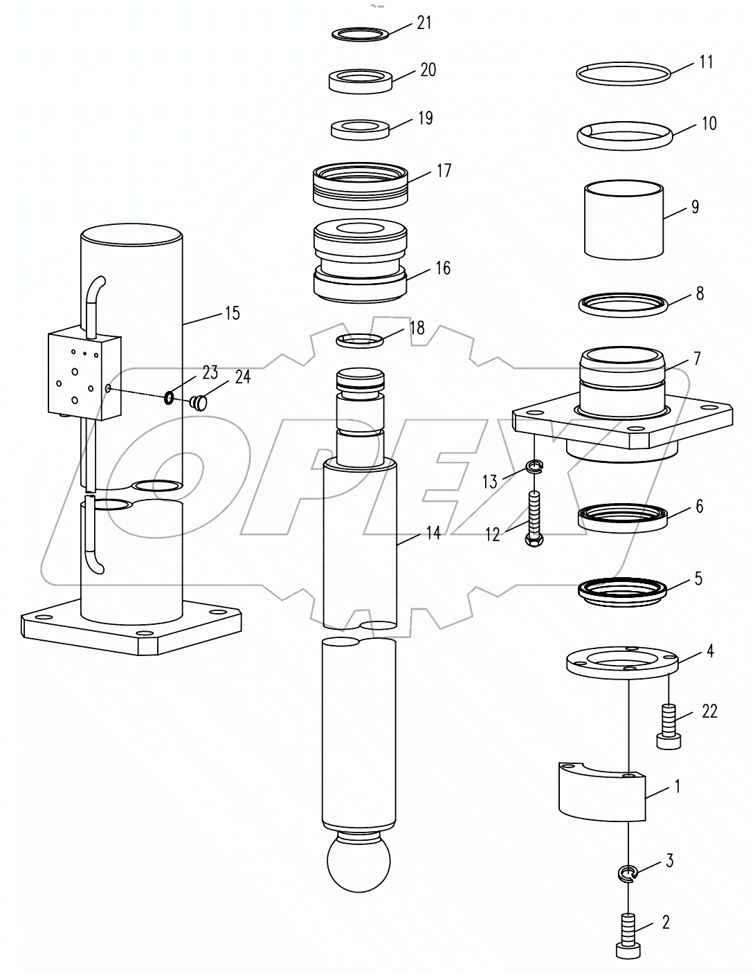  THE 5TH OUTRIGGER CYLINDER D1010200230ZY