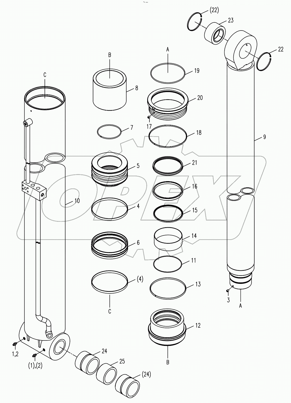  DERRICKING CYLINDER D1030200699ZY