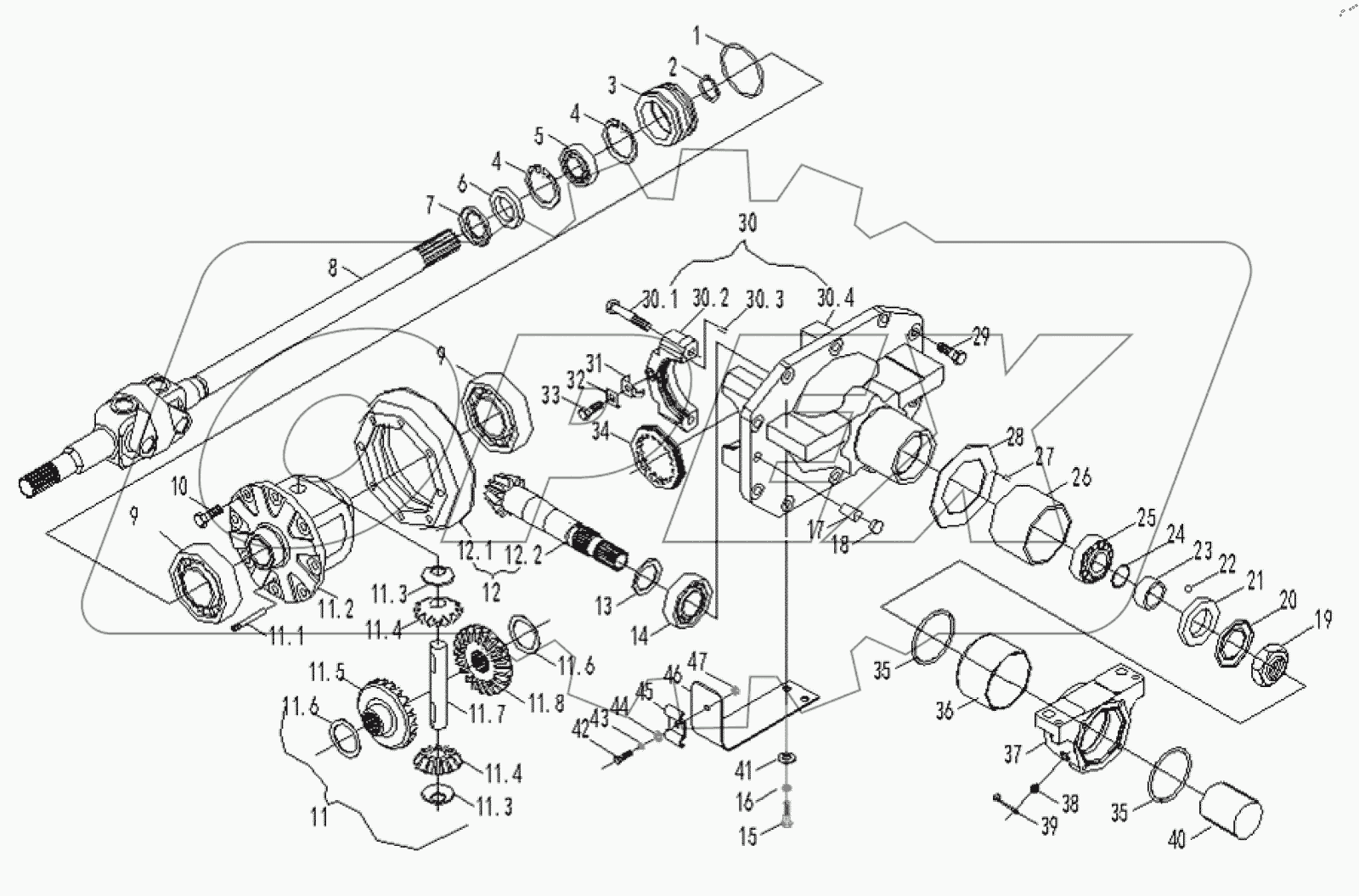  1030101041 Передний мост в сборе (3)