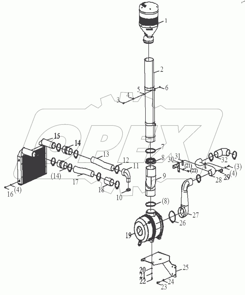  015716025SAC00000 Впускная система в сборе