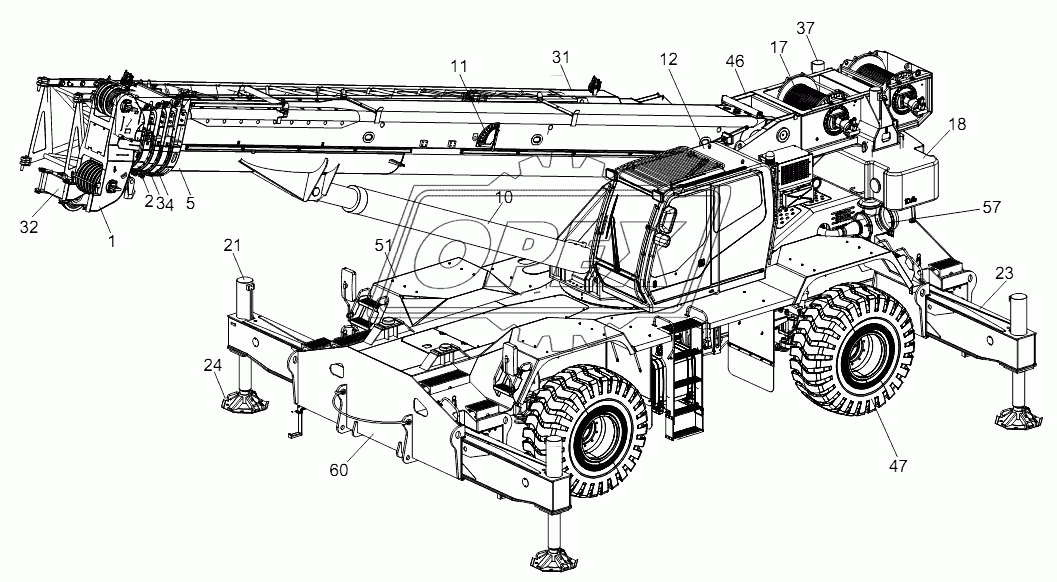 RT551 ROUGH TERRAIN CRANE