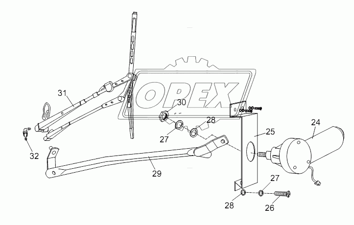 Front WINDSHILED WIPER SYSTEM