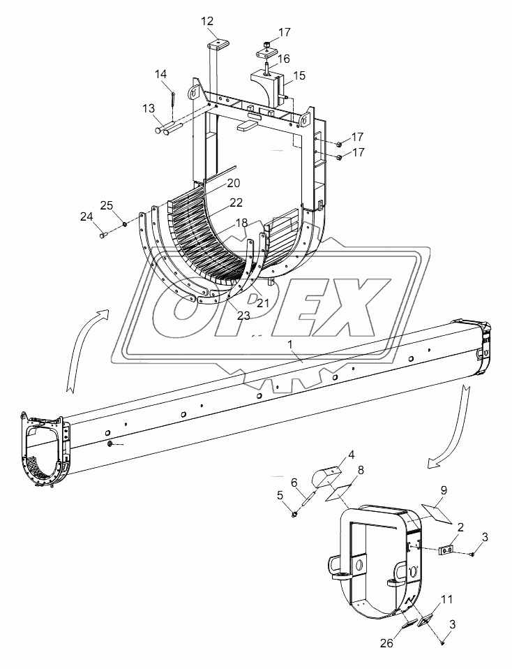 TELESCOPIC BOOM SECTION 1 ASSY