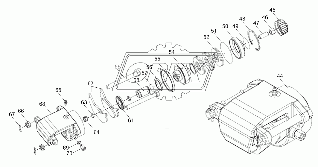 MAIN REDUCER ASSY. EXPLODED VIEW II
