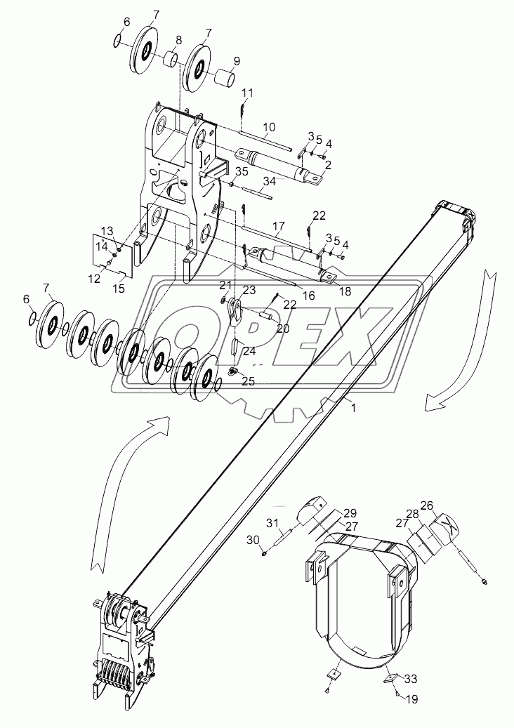 TELESCOPIC BOOM SECTION 4 ASSY