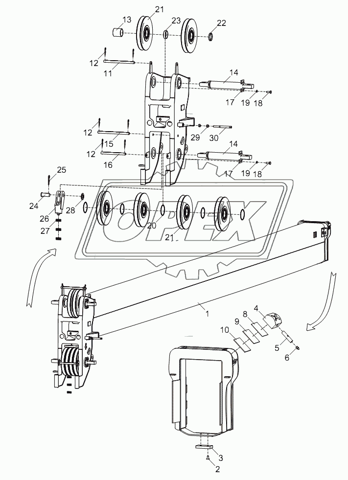 TELESCOPIC BOOM SECTION 3 ASSY D00755708800000000Y