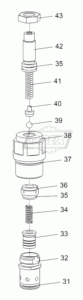 SLEWING CUSHION VALVE (RELIEF VALVE) D1010300495_6500Y