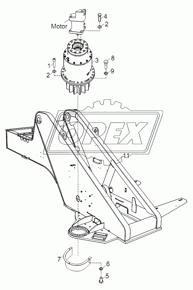 SLEWING MECHANISM ASSEMBLY D00755704400000000Y
