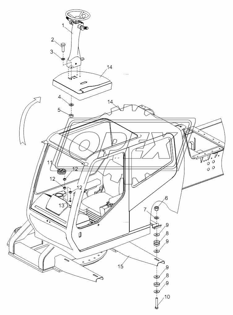 DRIVER'S CAB ASSEMBLY D00755705000000000Y