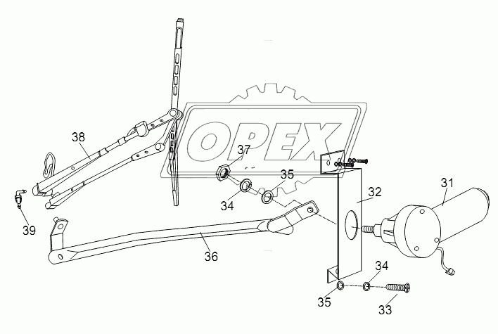 DRIVER'S CAB(Front WINDSHILED WIPER SYSTEM) D1130000414_100037Y