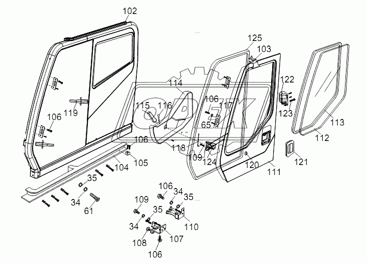 DRIVER'S CAB (DOOR ASSY) D1130000414_100037Y