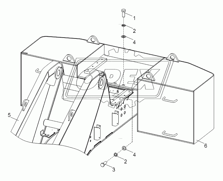 COUNTERWEIGHT ASSEMBLY D00755704700600000Y