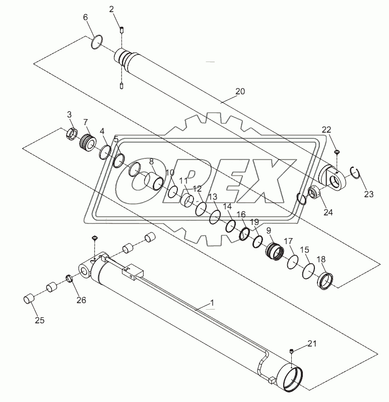 DERRICKING CYLINDER D00755708400300000_6400Y