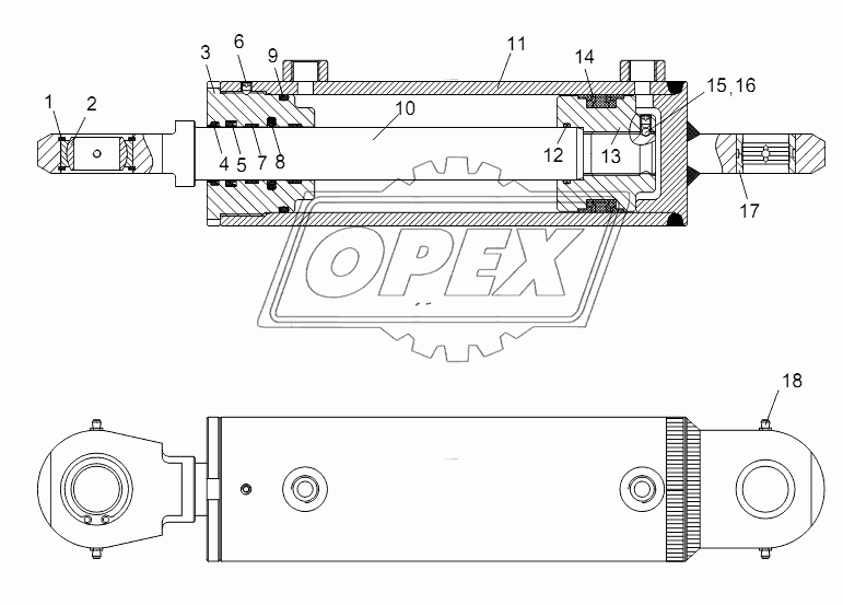 STEERING CYLINDER D00757708420900000_6400Y