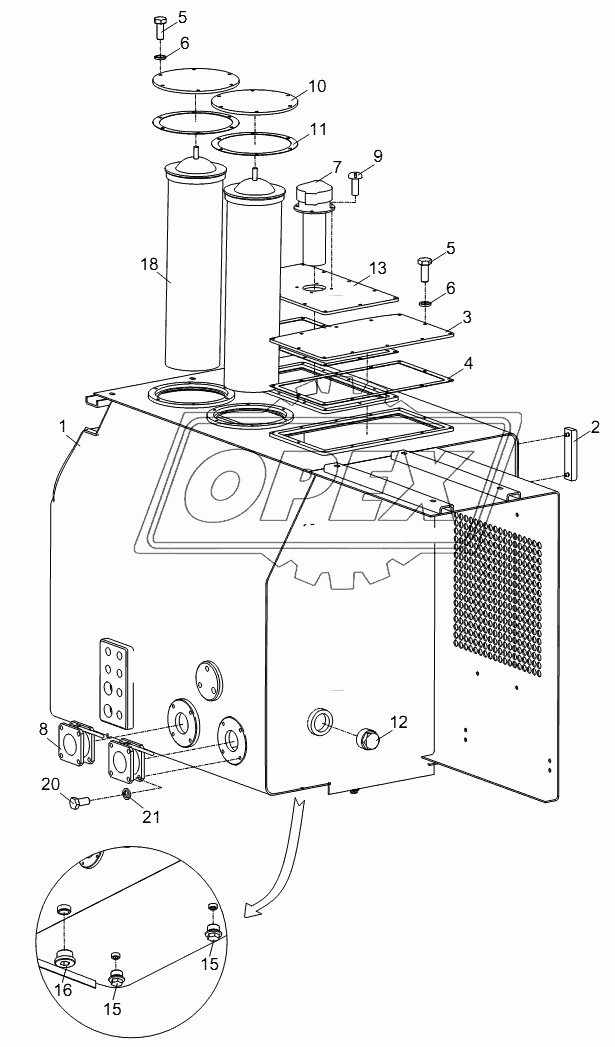 HYDRAULIC OIL TANK D00755913010000002Y