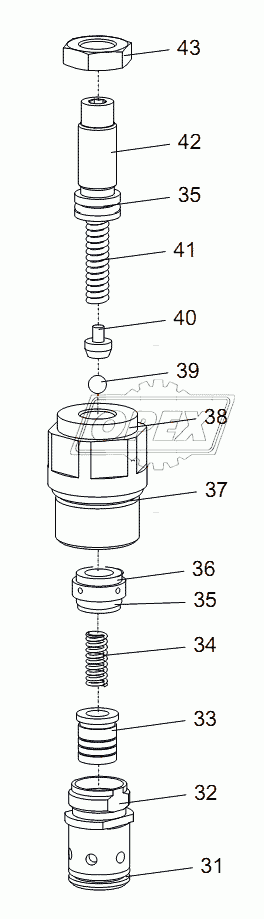 D1010300495_6500Y SLEWING CUSHION VALVE (RELIEF VALVE)