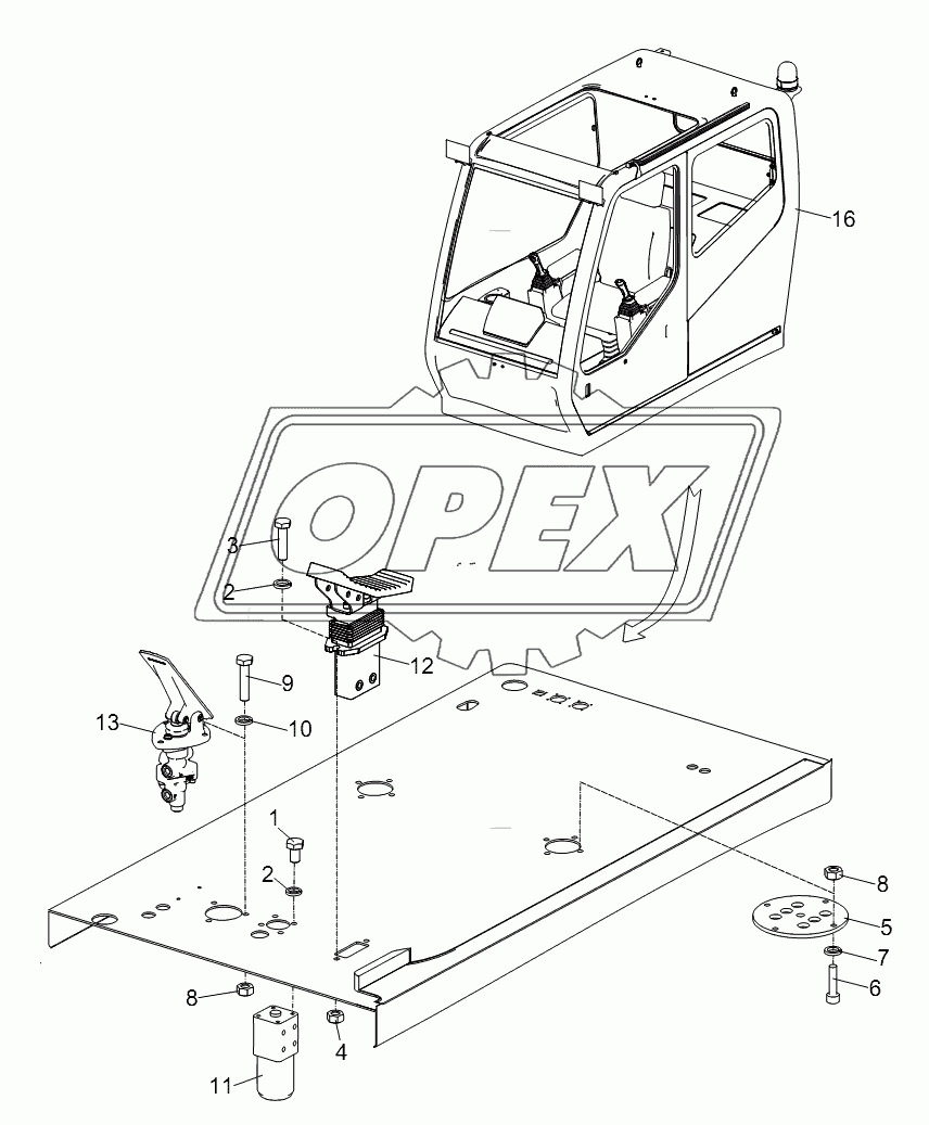 CAB VALVE INSTALLATION (FOOT-OPERATED INSTALLATION) D00755914810800000Y