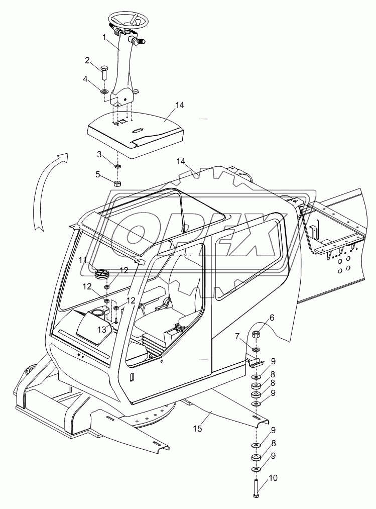 DRIVER'S CAB PRE-ASSEMBLY D00755905000000001Y