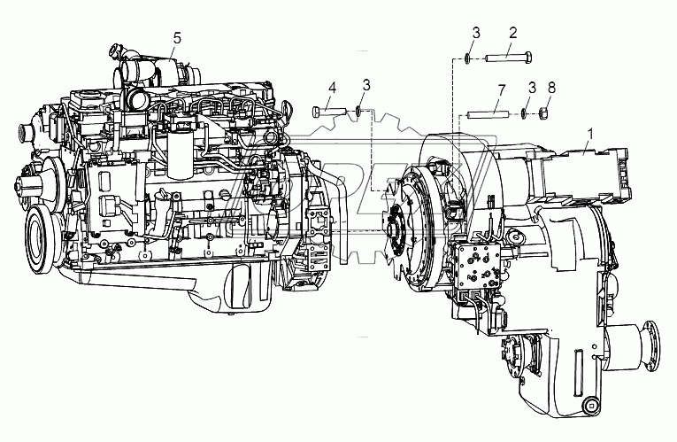 TRANSMISSION AND ENGINE PRE-ASSEMBLY D00757911700210000Y