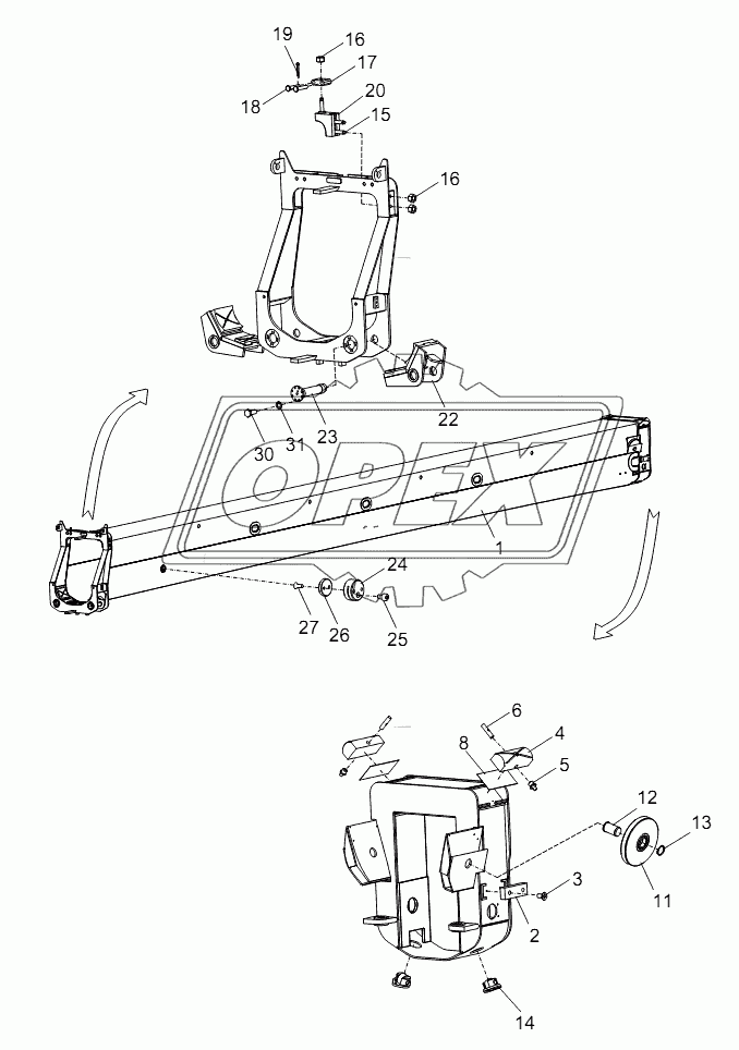 TELESCOPIC BOOM SECTION 1 ASSY D00755918600000000Y