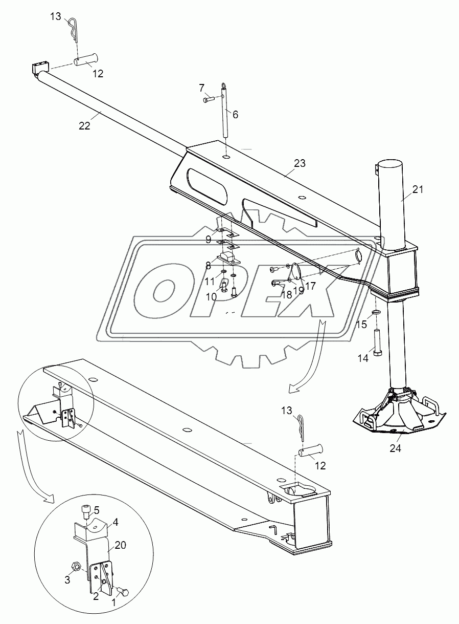 OUTRIGGER AND ITS CYLINDER INSTALLATION D00755914700200000Y