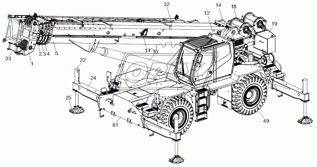 RT551 ROUGH TERRAIN CRANE D00755910000020000Y