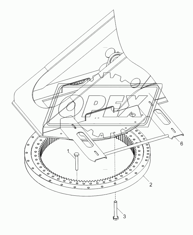 SLEWING BEARING ASSY D00755904500000000Y