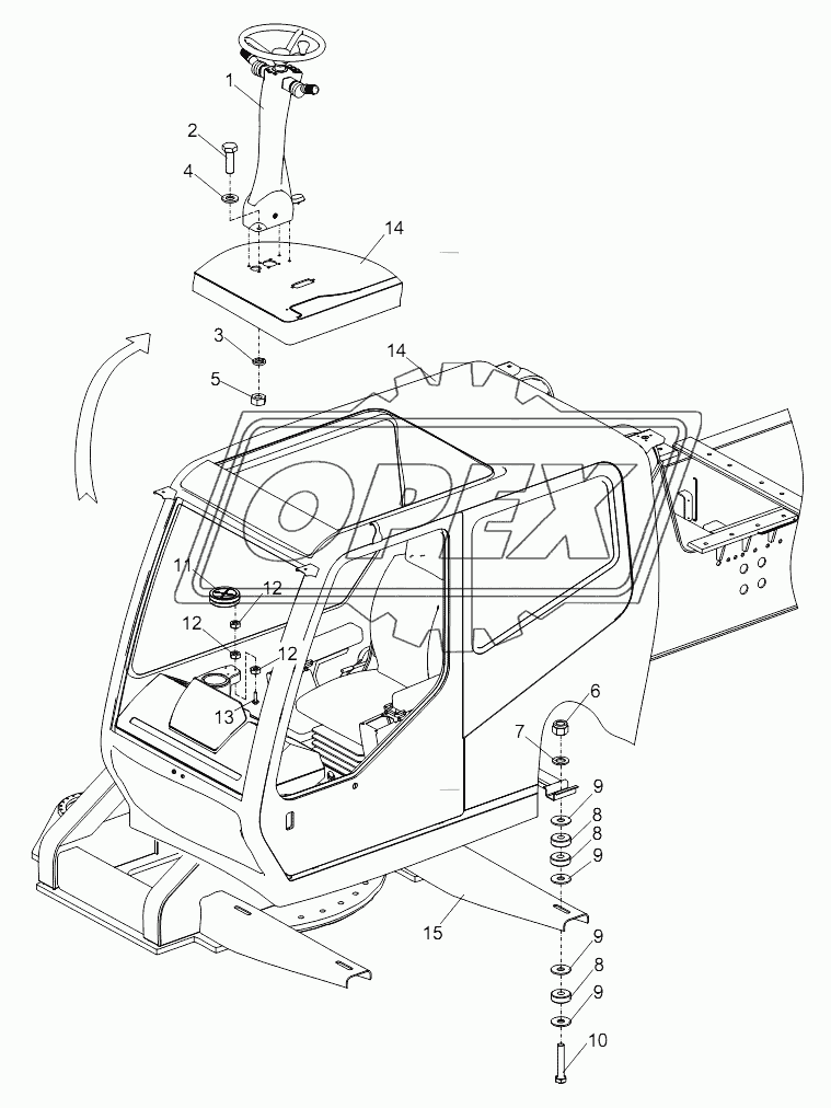 DRIVER'S CAB PRE-ASSEMBLY D00755905000000001Y