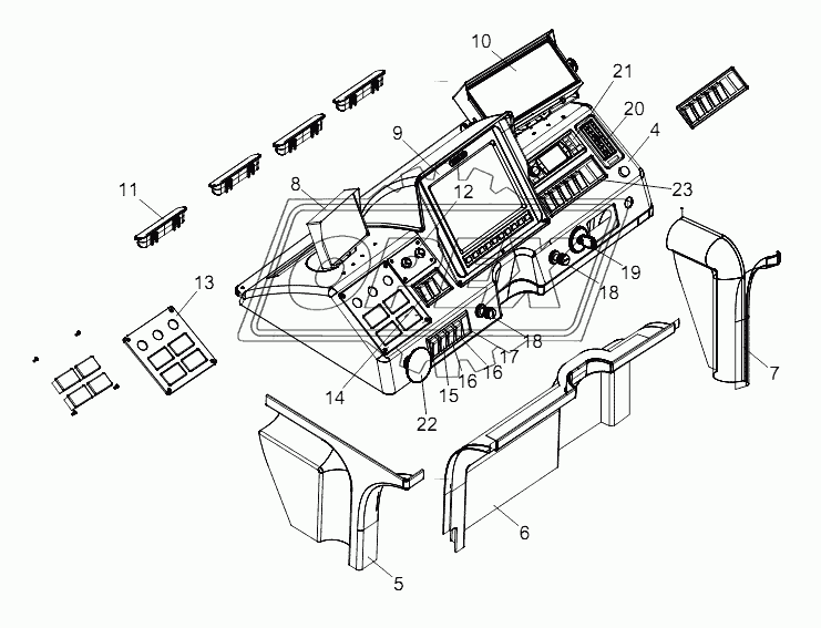 INSTRUMENT CONSOLE ARRANGEMENT D1130000414_100037Y