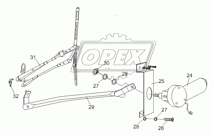 Front WINDSHILED WIPER SYSTEM D1130000414_100037Y