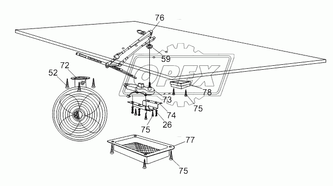 ROOF WIPER  SYSTEM AND FAN D1130000414_100037Y