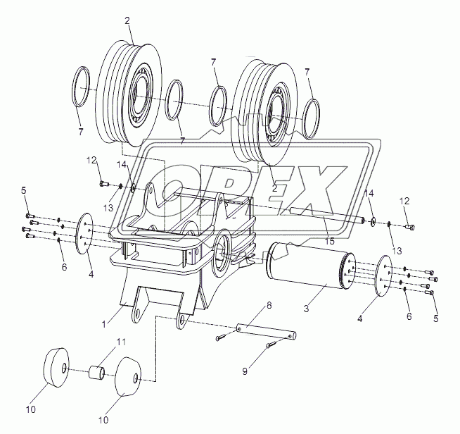 ROLLER HEAD ASSY EXPLODED VIEW D00631141810400000Y