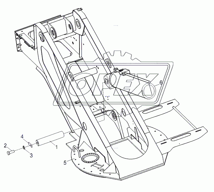 DERRICKING CYLINDER INSTALLATION D00755904700800000Y