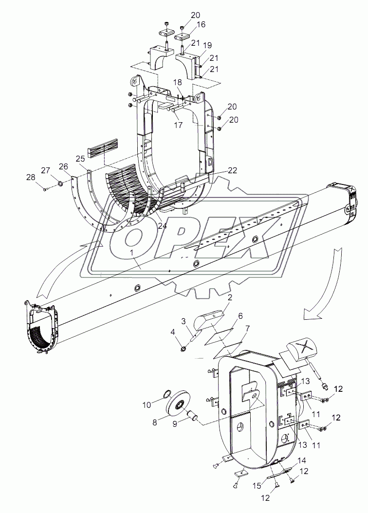 TELESCOPIC BOOM SECTION 2 ASSY D00631178710000000Y