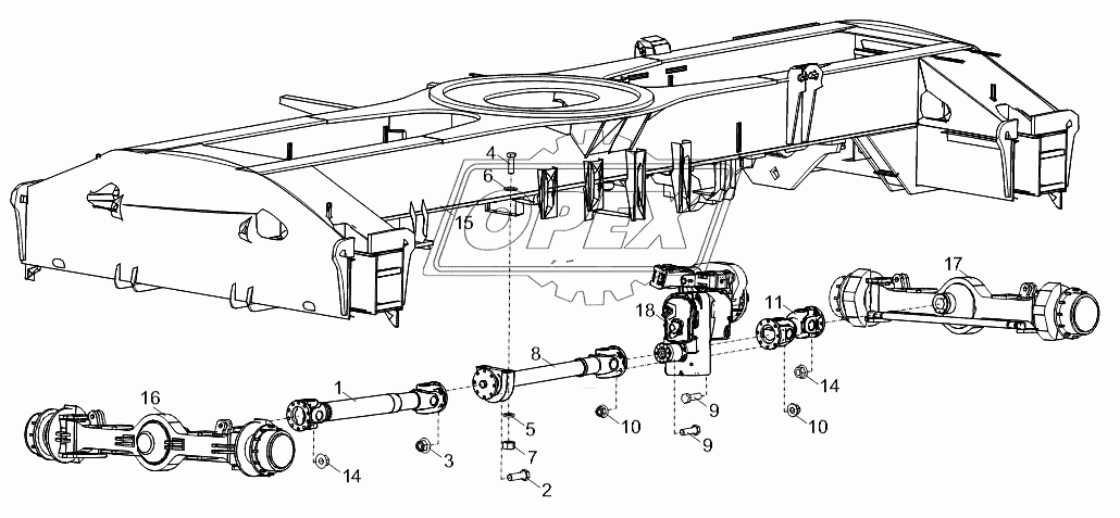 PROPELLER SHAFT LAYOUT D00757912200000000Y