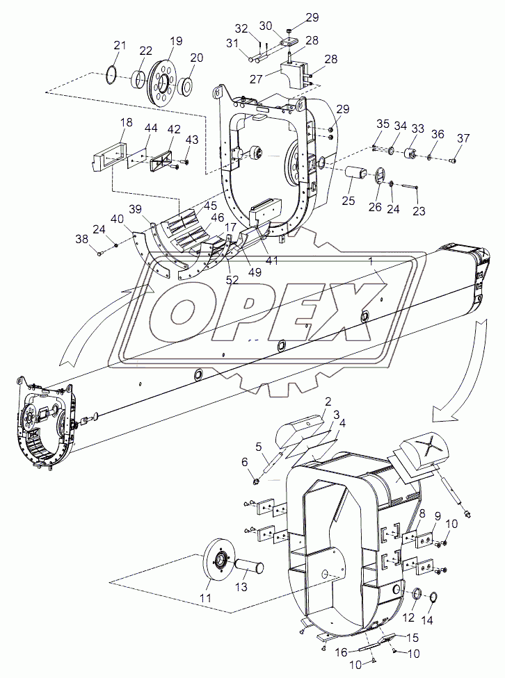 TELESCOPIC BOOM SECTION 3 ASSY D00631178810000000Y