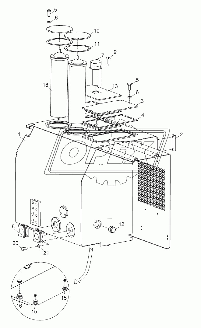 HYDRAULIC OIL TANK D00755913010000002Y