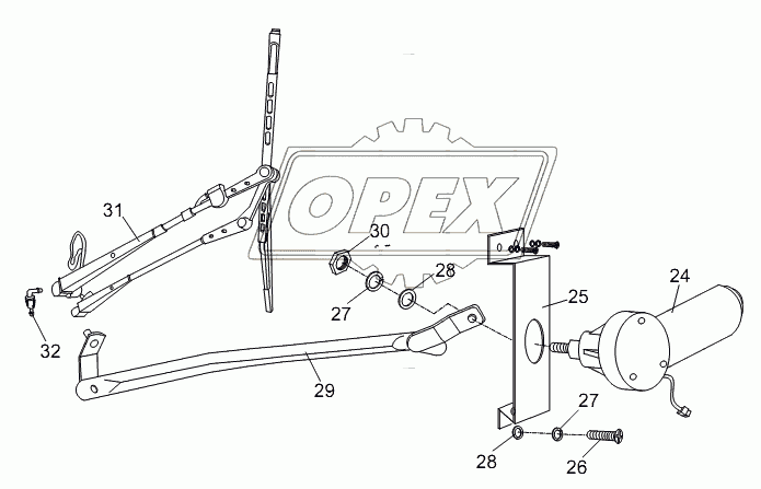 Front WINDSHILED WIPER SYSTEM