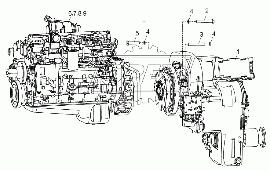 TRANSMISSION AND ENGINE PRE-ASSEMBLY