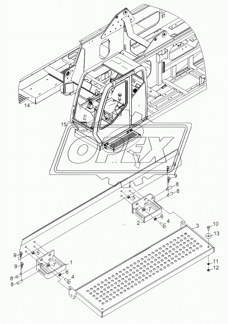 INSTALLATION OF CAB PEDAL D00663054701000000Y