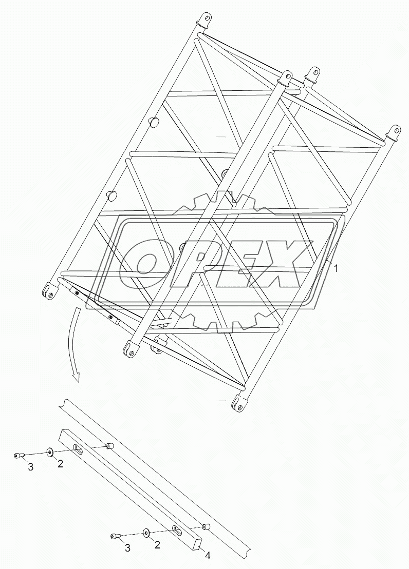 3M MAIN BOOM INTERMEDIATE SECTION ASSY. D00663110100800000Y