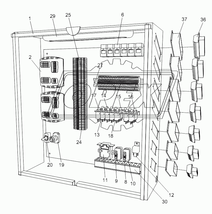 ELECTRICAL CONTROL BOX ASSY FOR SLEWING TABLE D00663116300400000Y