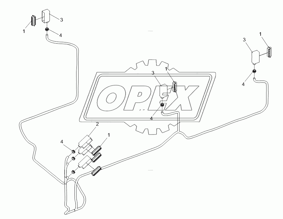 TRANSITION CABLE OF SLEWING TABLE D00663116300260001Y