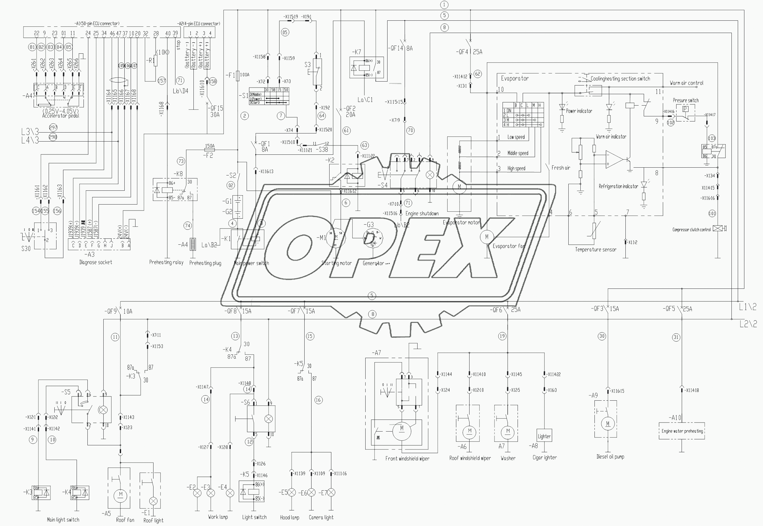 ELECTRICAL SYSTEM DIAGRAM D00663116100001010Y 1