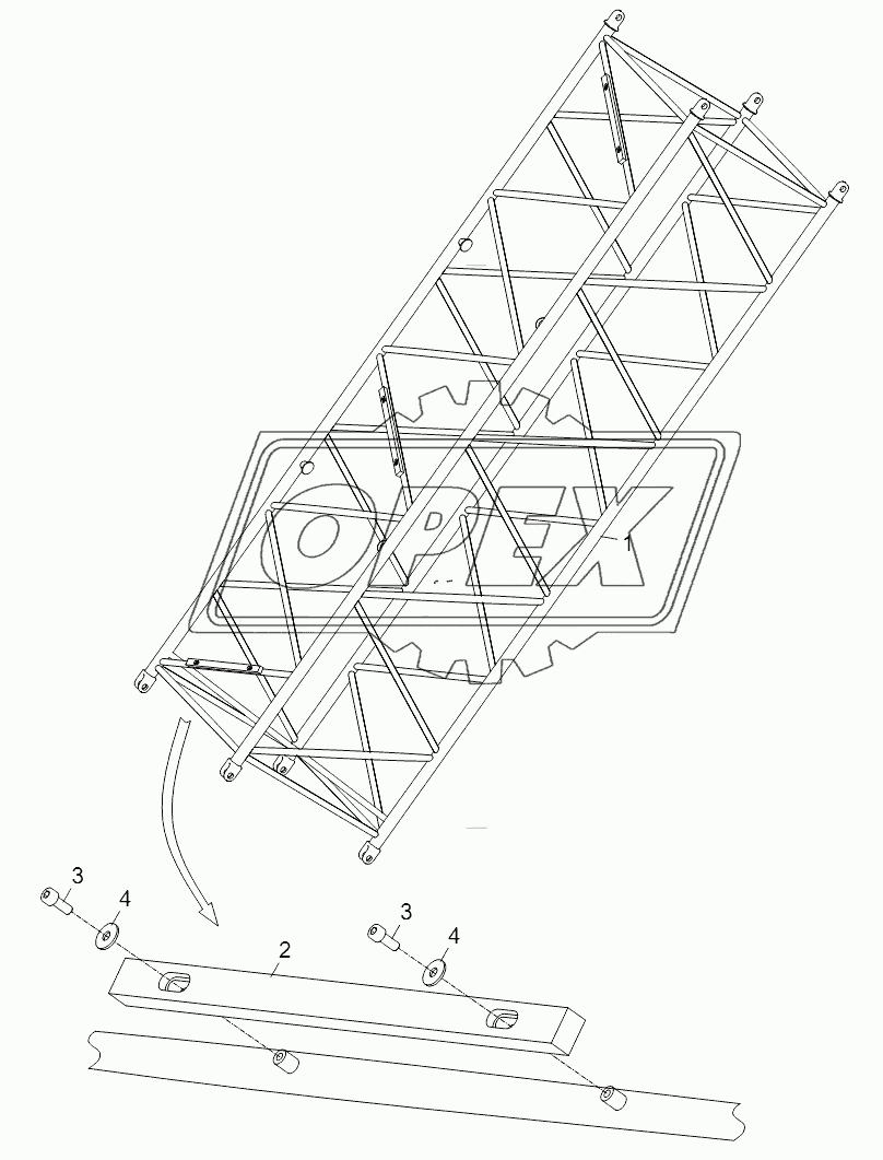 6M MAIN BOOM INTERMEDIATE SECTION ASSY. D00663110101000000Y