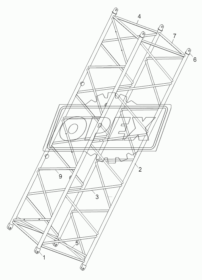 6M MAIN BOOM INTERMEDIATE SECTION WELDED D00663110101010000Y