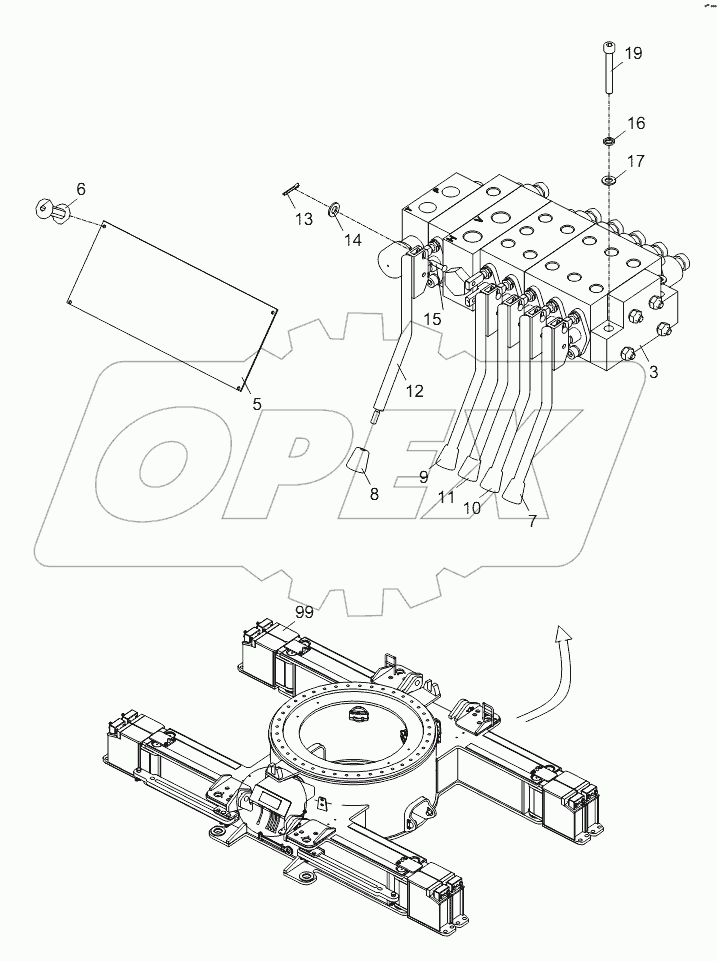 UNDERCARRIAGE CONTROL VALVE INSTALLATION D00663114801800000Y