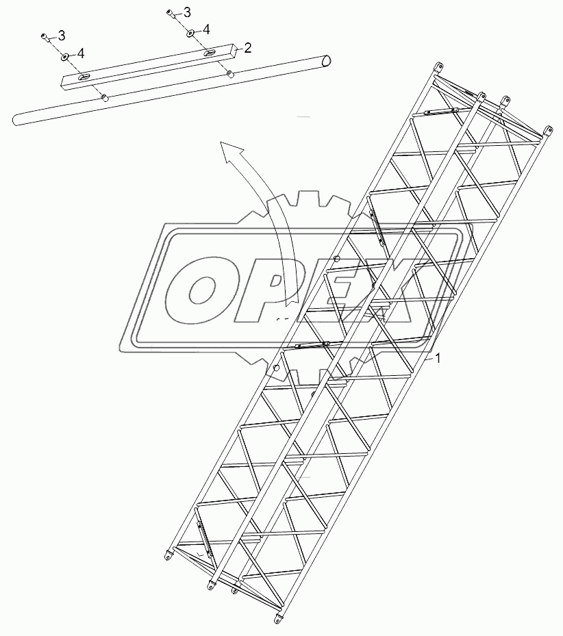 9M MAIN BOOM INTERMEDIATE SECTION ASSY. D00663110101200000Y